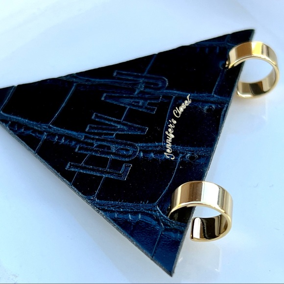 New! Luv Aj Gold -Tone Polished Huggie Hoop Earrings - Picture 5 of 7